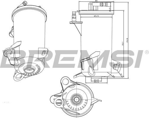 Bremsi FE0813 - Топливный фильтр autosila-amz.com