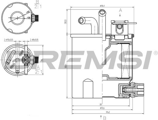 Bremsi FE0833 - Топливный фильтр autosila-amz.com