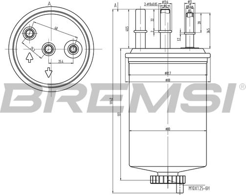 Bremsi FE0828 - Топливный фильтр autosila-amz.com