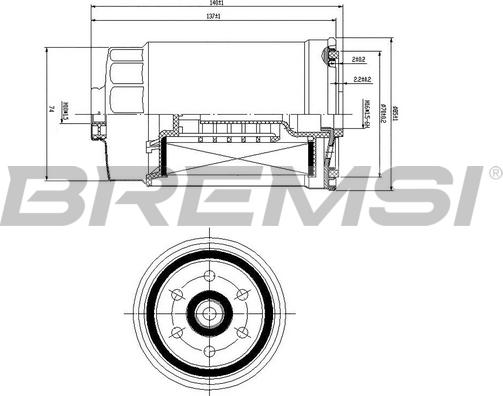 Bremsi FE0822 - Топливный фильтр autosila-amz.com