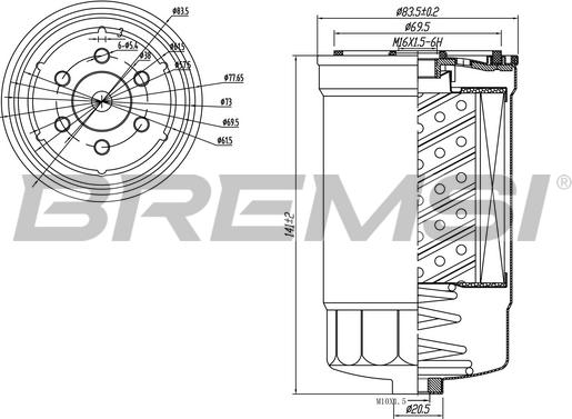 Bremsi FE0827 - Топливный фильтр autosila-amz.com