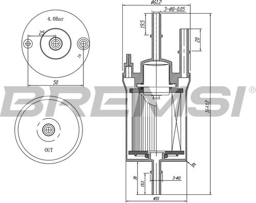 Bremsi FE0391 - Топливный фильтр autosila-amz.com