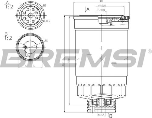 Bremsi FE0348 - Топливный фильтр autosila-amz.com