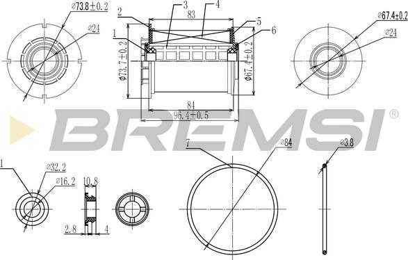 Bremsi FE0342 - Топливный фильтр autosila-amz.com