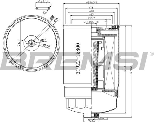 Bremsi FE0356 - Топливный фильтр autosila-amz.com