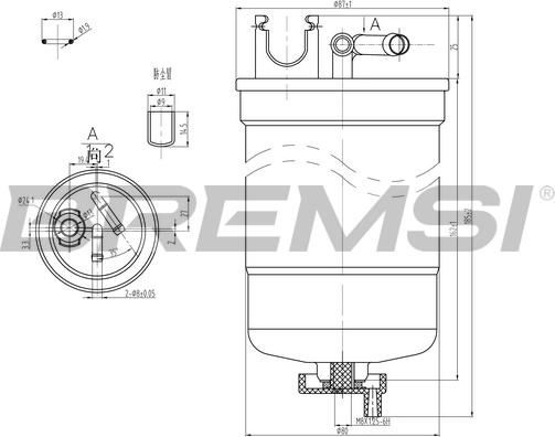 Bremsi FE0369 - Топливный фильтр autosila-amz.com