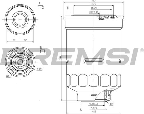 Bremsi FE0798 - Топливный фильтр autosila-amz.com