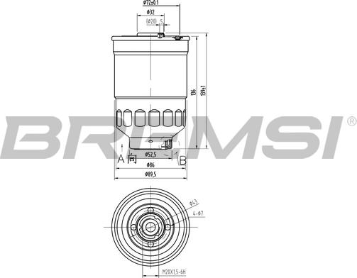 Bremsi FE0797 - Топливный фильтр autosila-amz.com