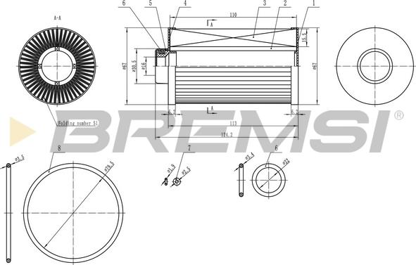 Bremsi FE0763 - Топливный фильтр autosila-amz.com
