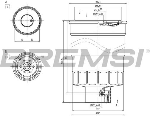 Bremsi FE0789 - Топливный фильтр autosila-amz.com