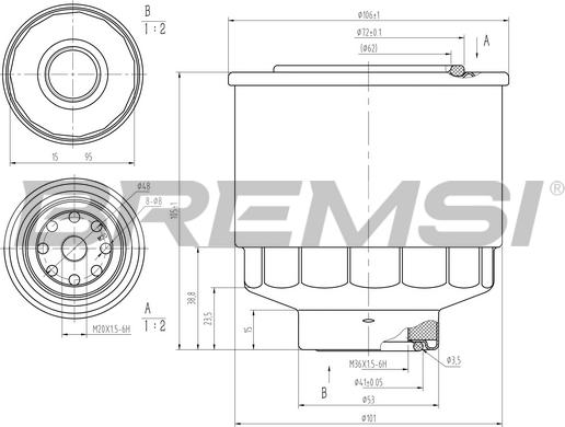 Bremsi FE1477 - Топливный фильтр autosila-amz.com