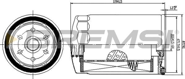 Bremsi FE1509 - Топливный фильтр autosila-amz.com