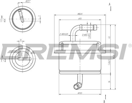 Bremsi FE1893 - Топливный фильтр autosila-amz.com