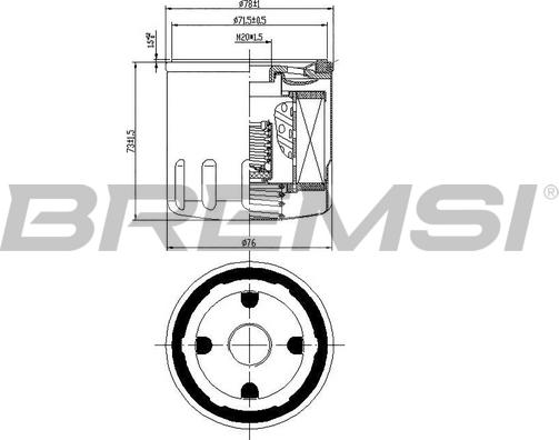 Bremsi FL0031 - Масляный фильтр autosila-amz.com