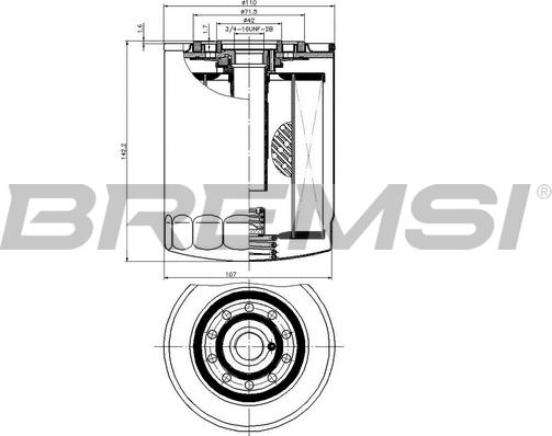 Bremsi FL0029 - Масляный фильтр autosila-amz.com