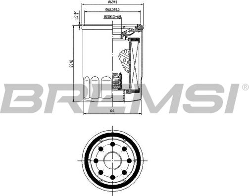 Bremsi FL0025 - Масляный фильтр autosila-amz.com