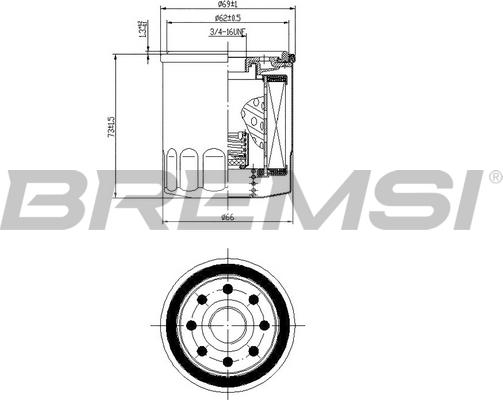 Bremsi FL0026 - Масляный фильтр autosila-amz.com