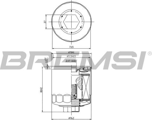 Bremsi FL0023 - Масляный фильтр autosila-amz.com