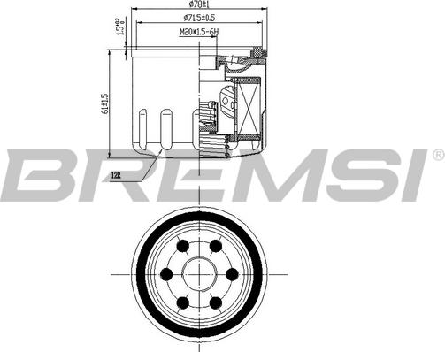 Bremsi FL0141 - Масляный фильтр autosila-amz.com