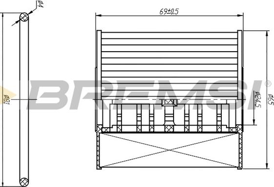 Bremsi FL0250 - Масляный фильтр autosila-amz.com