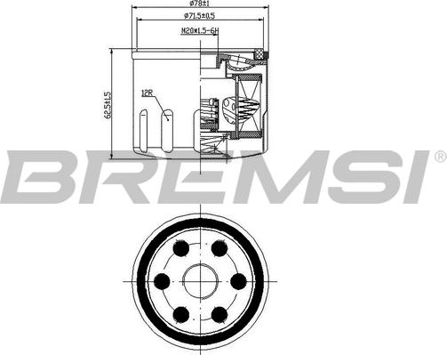 Bremsi FL0277 - Масляный фильтр autosila-amz.com