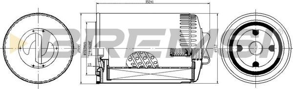 Bremsi FL0720 - Масляный фильтр autosila-amz.com