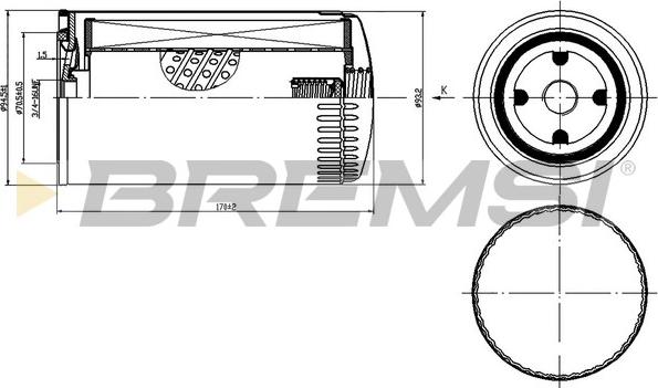 Bremsi FL1429 - Масляный фильтр autosila-amz.com