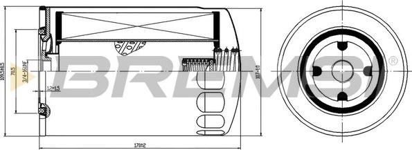 Bremsi FL1425 - Масляный фильтр autosila-amz.com