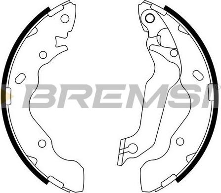 Bremsi GF4934 - Комплект тормозных колодок, барабанные autosila-amz.com