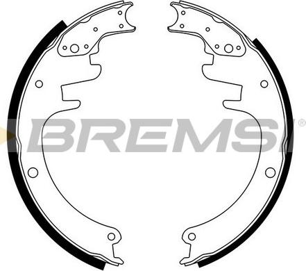 Bremsi GF4451 - Комплект тормозных колодок, барабанные autosila-amz.com