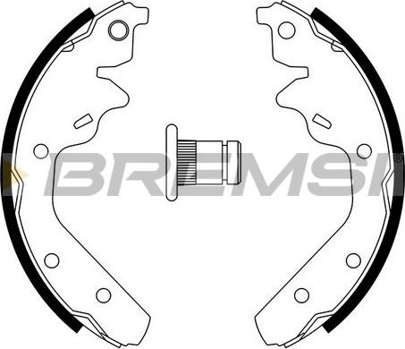Bremsi GF4519 - Комплект тормозных колодок, барабанные autosila-amz.com