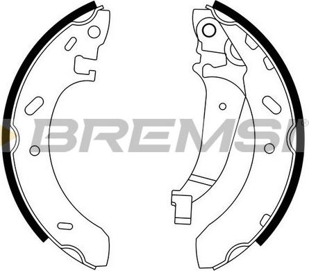 Bremsi GF4698 - Комплект тормозных колодок, барабанные autosila-amz.com