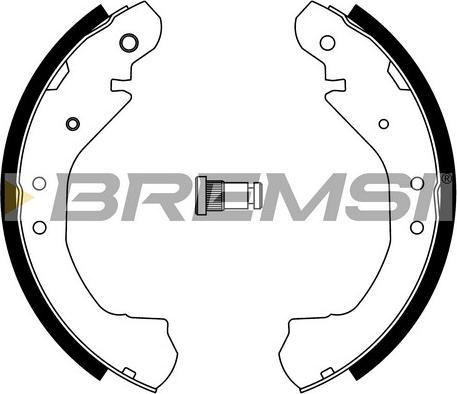 Bremsi GF4654 - Комплект тормозных колодок, барабанные autosila-amz.com