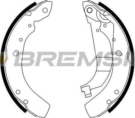 Bremsi GF4657 - Комплект тормозных колодок, барабанные autosila-amz.com