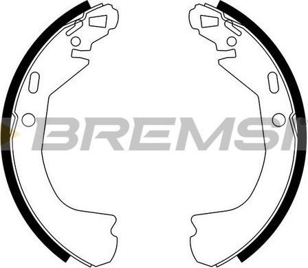 Bremsi GF4636 - Комплект тормозных колодок, барабанные autosila-amz.com
