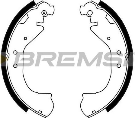 Bremsi GF4675 - Комплект тормозных колодок, барабанные autosila-amz.com