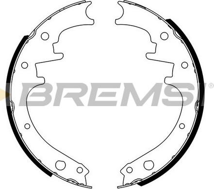 Bremsi GF4169 - Комплект тормозных колодок, барабанные autosila-amz.com