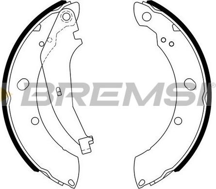Bremsi GF4810 - Комплект тормозных колодок, барабанные autosila-amz.com