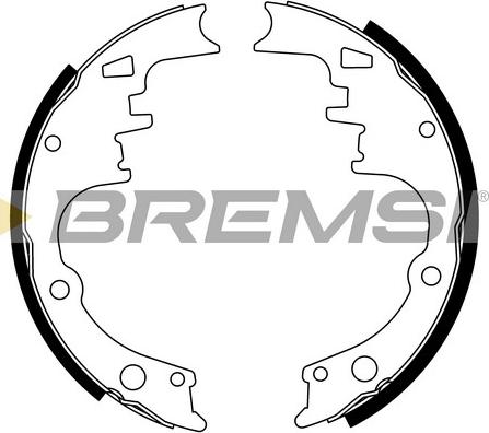 Bremsi GF4245 - Комплект тормозных колодок, барабанные autosila-amz.com