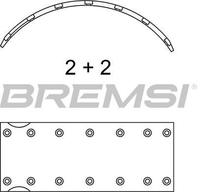 Bremsi GF0994 - Комплект тормозных колодок, барабанные autosila-amz.com