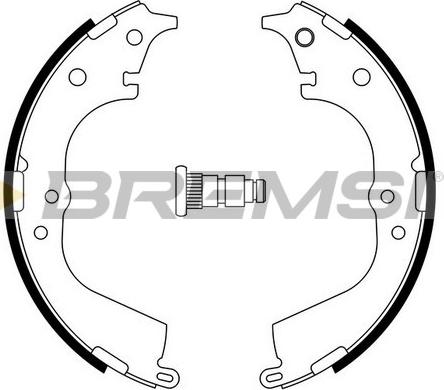 Bremsi GF0941 - Комплект тормозных колодок, барабанные autosila-amz.com