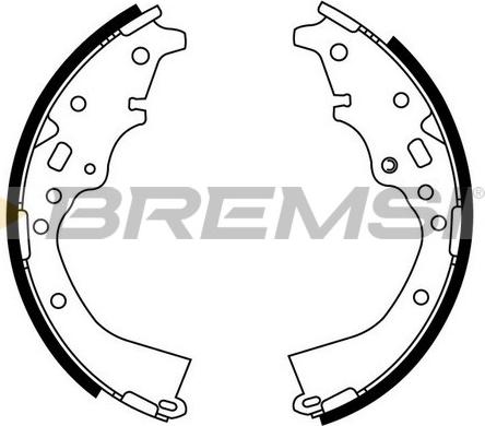 Bremsi GF0959 - Комплект тормозных колодок, барабанные autosila-amz.com