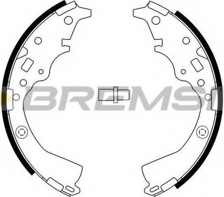 Bremsi GF0956 - Комплект тормозных колодок, барабанные autosila-amz.com