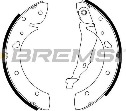 Bremsi GF0950 - Комплект тормозных колодок, барабанные autosila-amz.com