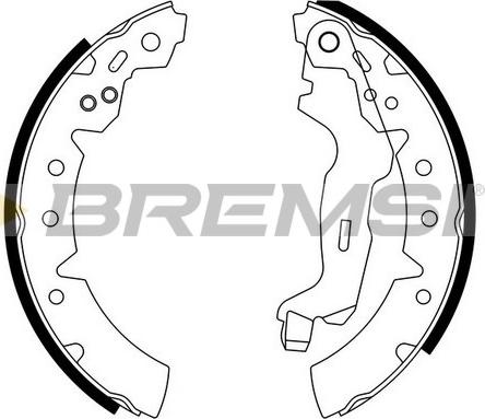 Bremsi GF0952 - Комплект тормозных колодок, барабанные autosila-amz.com