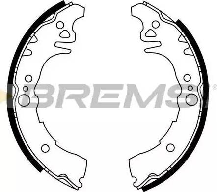 Bremsi GF0957 - Комплект тормозных колодок, барабанные autosila-amz.com