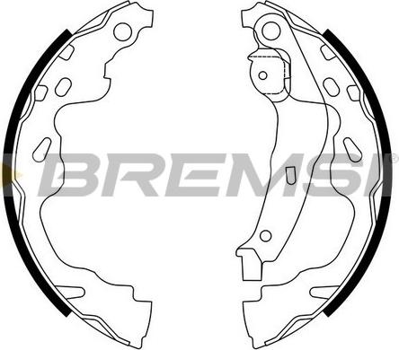 Bremsi GF0961 - Комплект тормозных колодок, барабанные autosila-amz.com