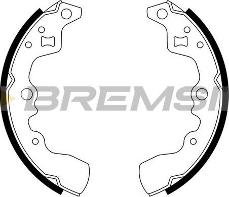 Bremsi GF0901 - Комплект тормозных колодок, барабанные autosila-amz.com