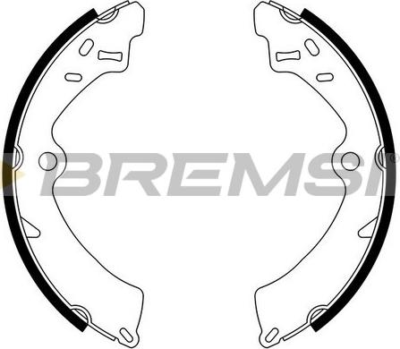 Bremsi GF0903 - Комплект тормозных колодок, барабанные autosila-amz.com