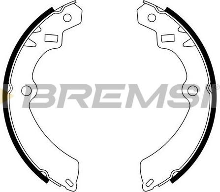 Bremsi GF0902 - Комплект тормозных колодок, барабанные autosila-amz.com